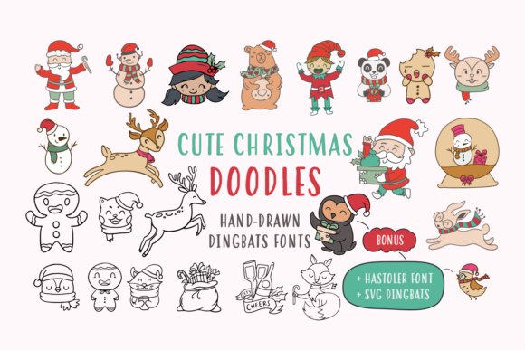 Cute Christmas Doodles: The Friendly, Flexible Font for Thoughtful Winter Crafts